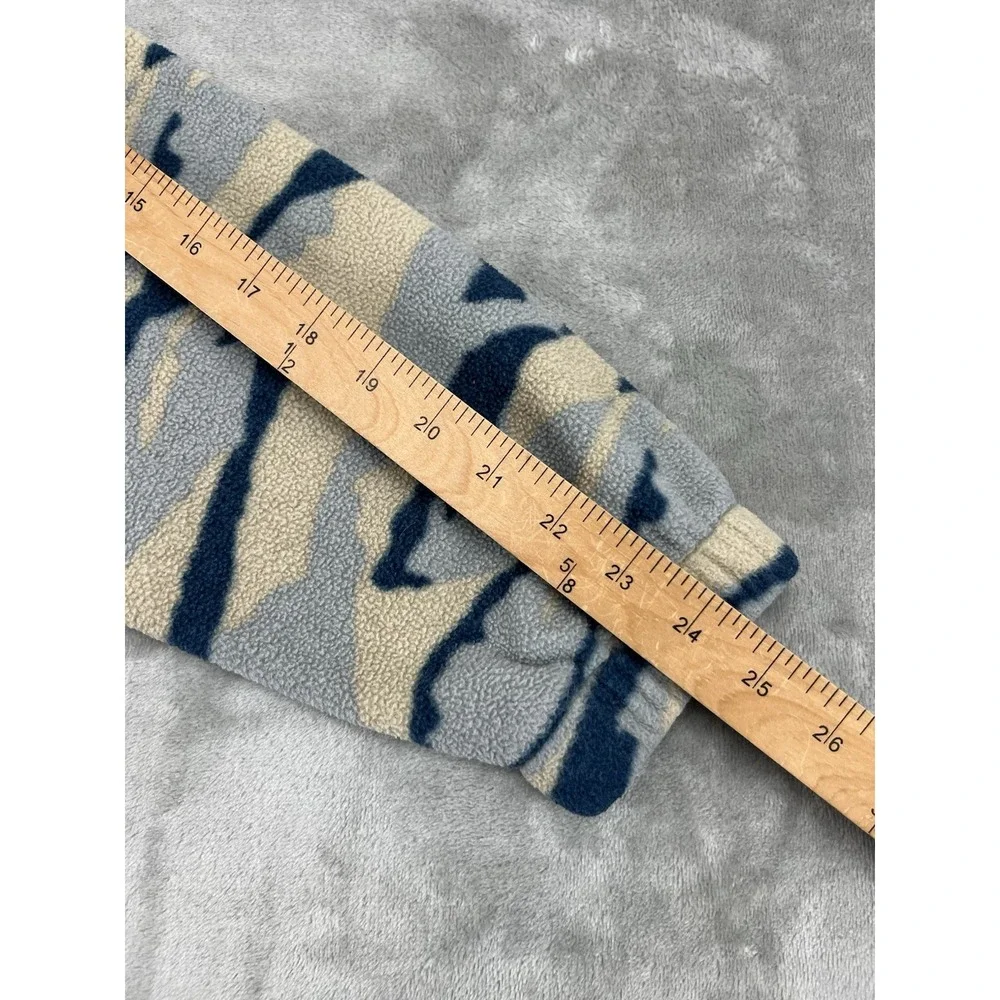 Adidas Camo Fleece Sweatshirt Men XL Blue Crew Neck Stretch Long Sleeve Pullover